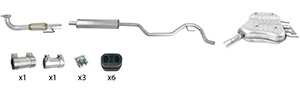 Exhaust system in the group Exhaust parts / Exhaust muffler & kits at  Professional Parts Sweden AB (253448033)