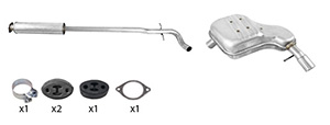 Exhaust system in the group Exhaust parts / Exhaust muffler & kits at  Professional Parts Sweden AB (254368056)