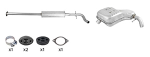 Exhaust system in the group Exhaust parts / Exhaust muffler & kits at  Professional Parts Sweden AB (254368059)
