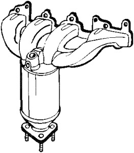 Katalysator Med Tillbehr in the group Exhaust parts / Catalytic converter at  Professional Parts Sweden AB (090-704)