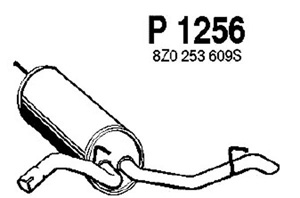 Rear muffler in the group Exhaust parts / Exhaust muffler & kits at  Professional Parts Sweden AB (P1256)