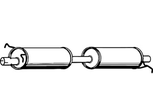 Intermediate muffler in the group  at  Professional Parts Sweden AB (P2378)