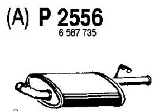 Rear muffler in the group  at  Professional Parts Sweden AB (P2556)