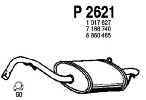 Rear muffler in the group  at  Professional Parts Sweden AB (P2621)