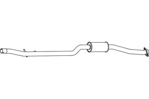 Intermediate muffler in the group  at  Professional Parts Sweden AB (P3809)