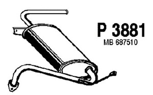 Intermediate muffler in the group  at  Professional Parts Sweden AB (P3881)