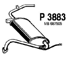 Rear muffler in the group  at  Professional Parts Sweden AB (P3883)