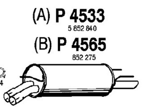 Rear muffler in the group  at  Professional Parts Sweden AB (P4533)