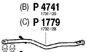 Intermediate pipe in the group  at  Professional Parts Sweden AB (P4741)