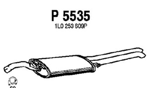 Rear muffler in the group  at  Professional Parts Sweden AB (P5535)