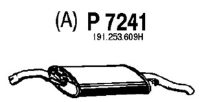 Rear muffler in the group  at  Professional Parts Sweden AB (P7241)