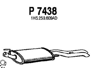 Rear muffler in the group  at  Professional Parts Sweden AB (P7438)