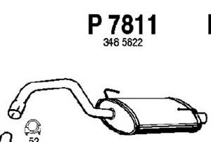 Rear muffler in the group  at  Professional Parts Sweden AB (P7811)