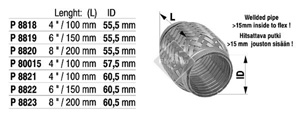 Flex Interlock in the group Exhaust parts / Flexible steel hose at  Professional Parts Sweden AB (P80015)